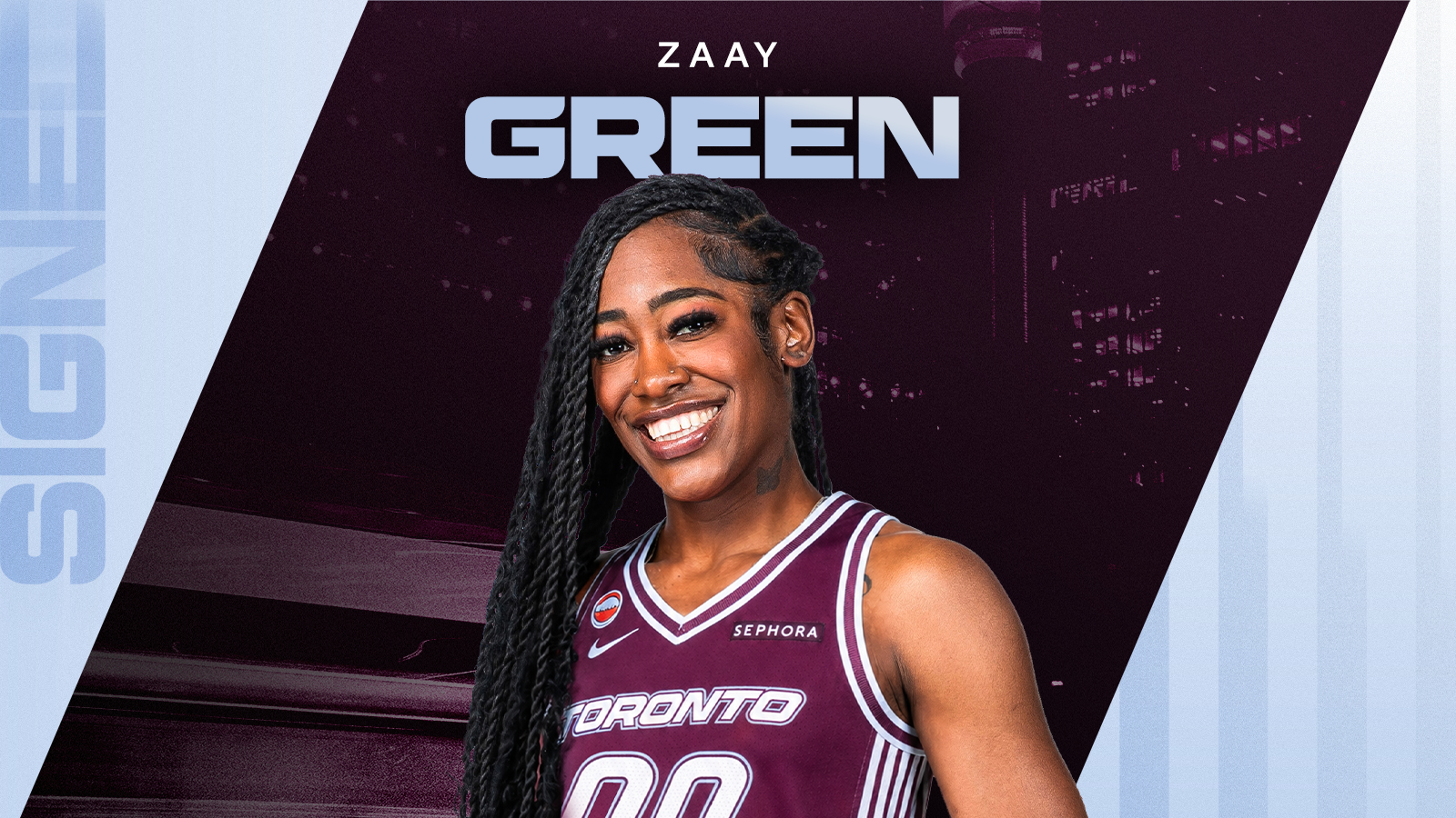 Toronto Tempo Sign Zaay Green to Developmental Contract